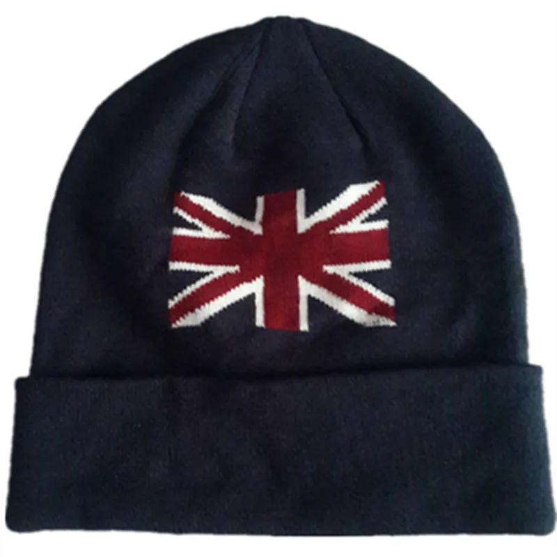 

Cartoon Anime Fleece Knitting United Kingdom Flag Caps British Flag Beanies Cosplay Autumn Winter Soft Plush Warm Kid Adult Hats