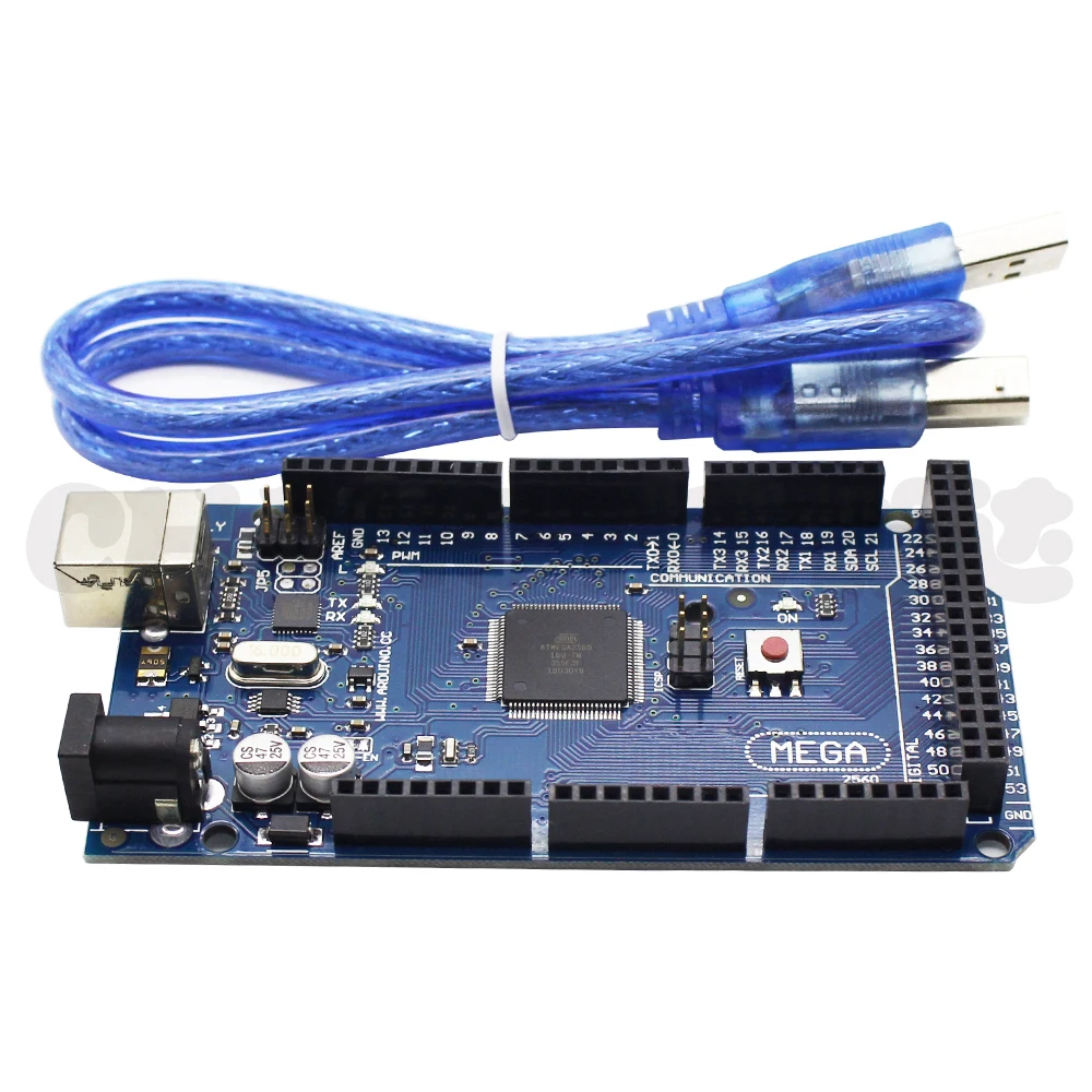 Мега 2560 R3 доска часть Mega2560 REV3 ATmega2560 16AU с USB кабель для Arduino совместимый 3D принтеры