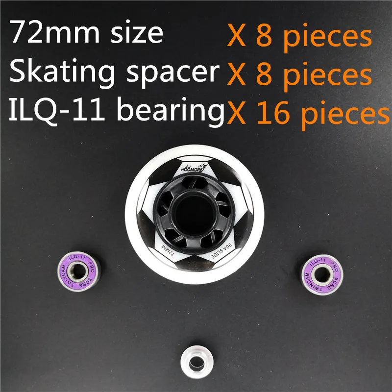 72mm Wheel Bearing Лидер продаж! 90A белый нефритовый цвет роликовые колеса для роликовых коньков обувь 80 мм 76 мм 72 мм с ABEC подшипник для слалома FSK - Цвет: 72mm Wheel Bearing