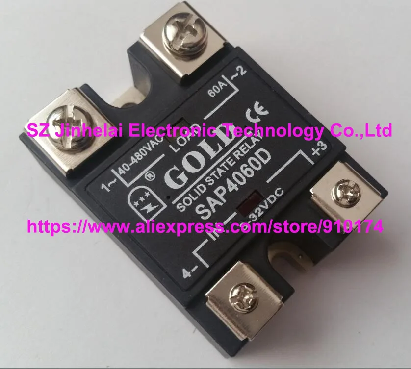 Оригинальное Однофазное твердотельное реле SAP4060D золотого цвета управление