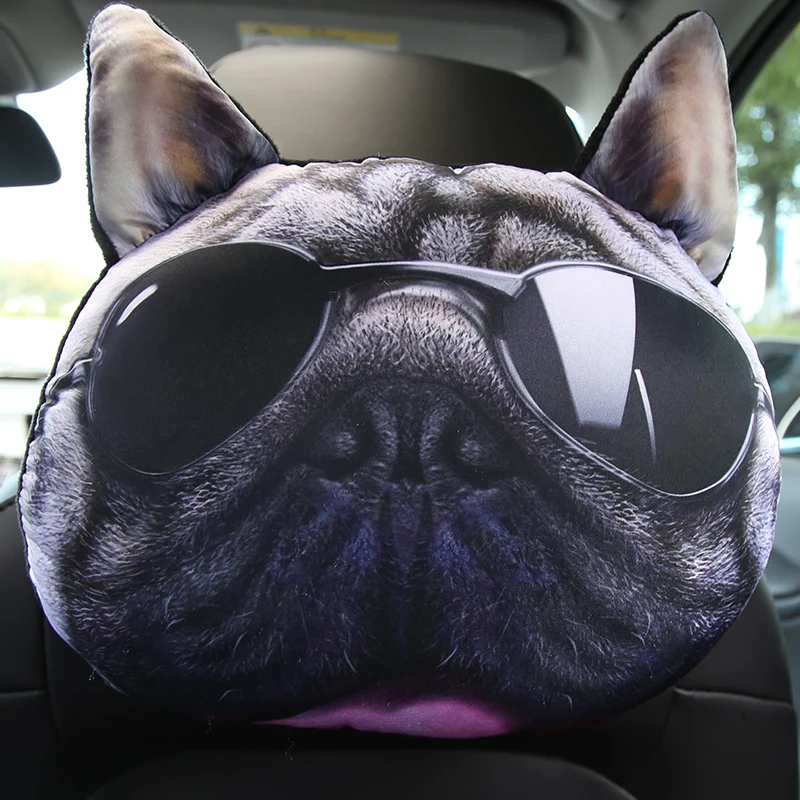 Подушка для сиденья автомобиля подушка шеи Мультяшные животные собака и кошка