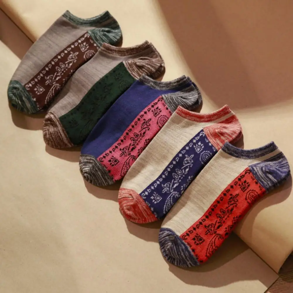 5 шт. в упаковке мужские носки богемное счастье хлопок до щиколотки sox для мужчин
