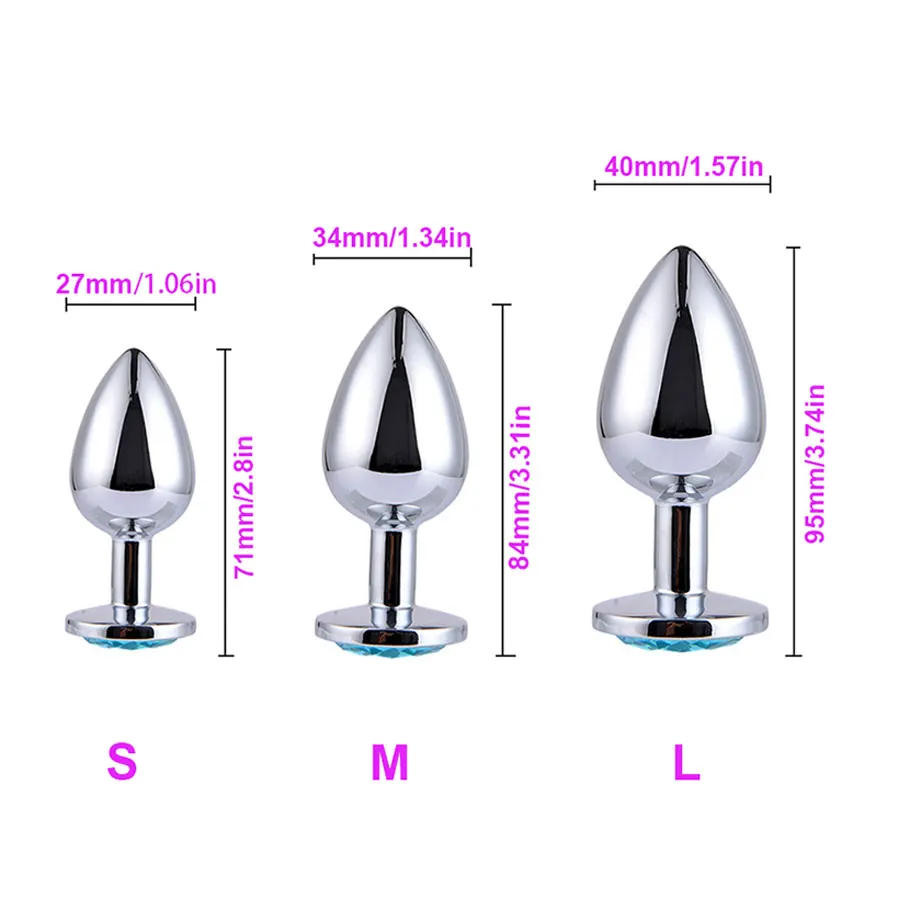 Пуля вибратор Стимулятор точки G клитора с металлическим кристаллом Анальная
