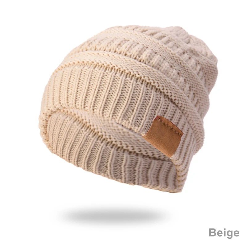 Зимние шапки уличная шляпа теплые лыжные мешковатые мягкие вязаные