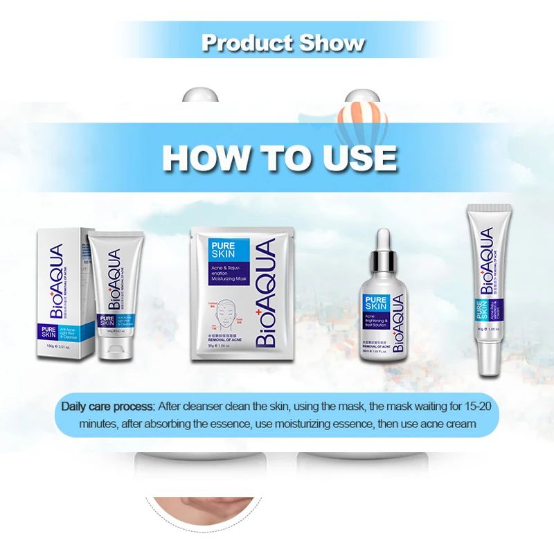 6 шт. набор для ухода за кожей лица от акне | Красота и здоровье