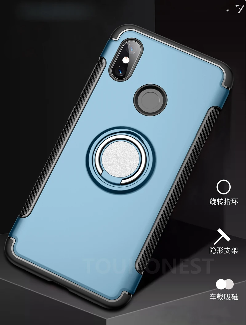 Для RedMi Note 6 Note 7 pro K20 S2 5 Plus противоударный чехол для Xiaomi Mi 9 9T A2 lite Mi 8 Автомобильный держатель Подставка Крышка с магнитным кольцом