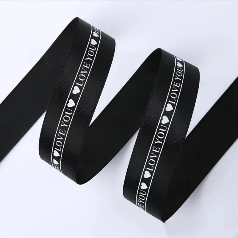 same as pic 2,5 см лента с цветами "forever love and love you" Упаковка букета "сделай сам" материалы ручной работы бант для цветов - Цвет: same as pic