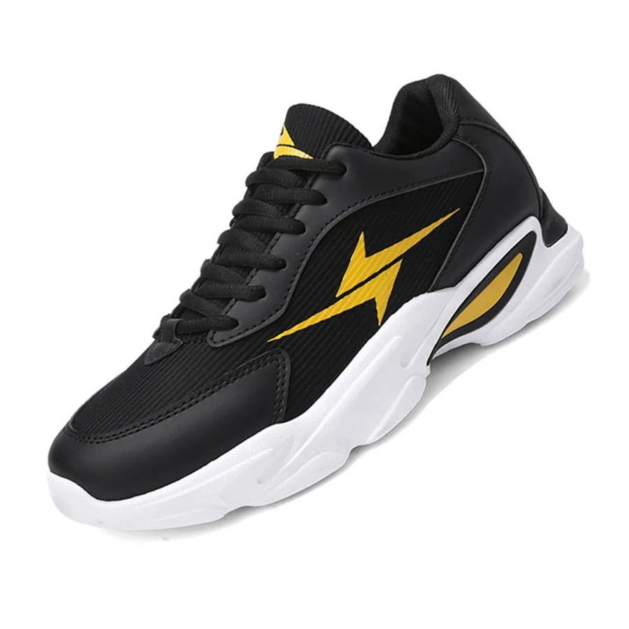 Мужская спортивная обувь из дышащей сетки и искусственной кожи на весну осень 2018