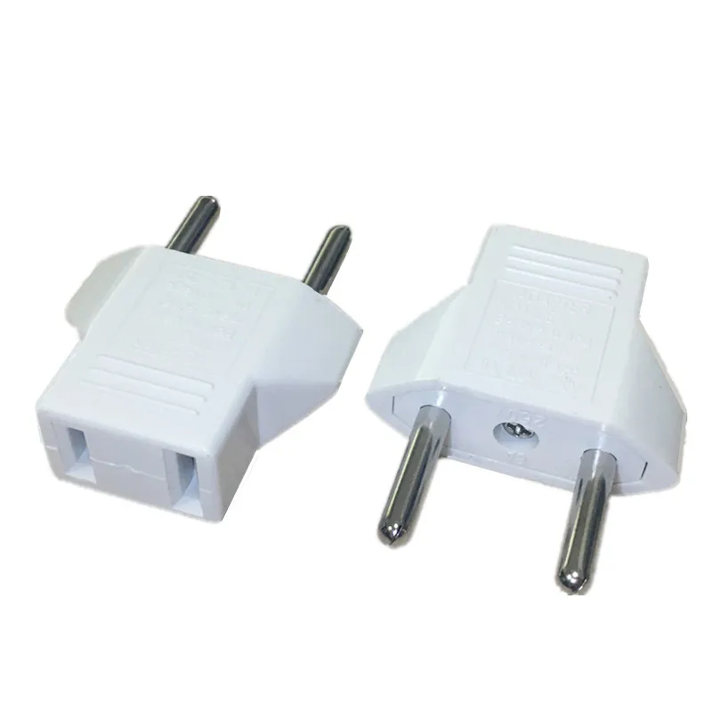 

2pcs New CN US To EU Euro Europe Plug Adapter 2 Round Socket Converter Travel Electrical Power Adapter Socket China To EU Plug