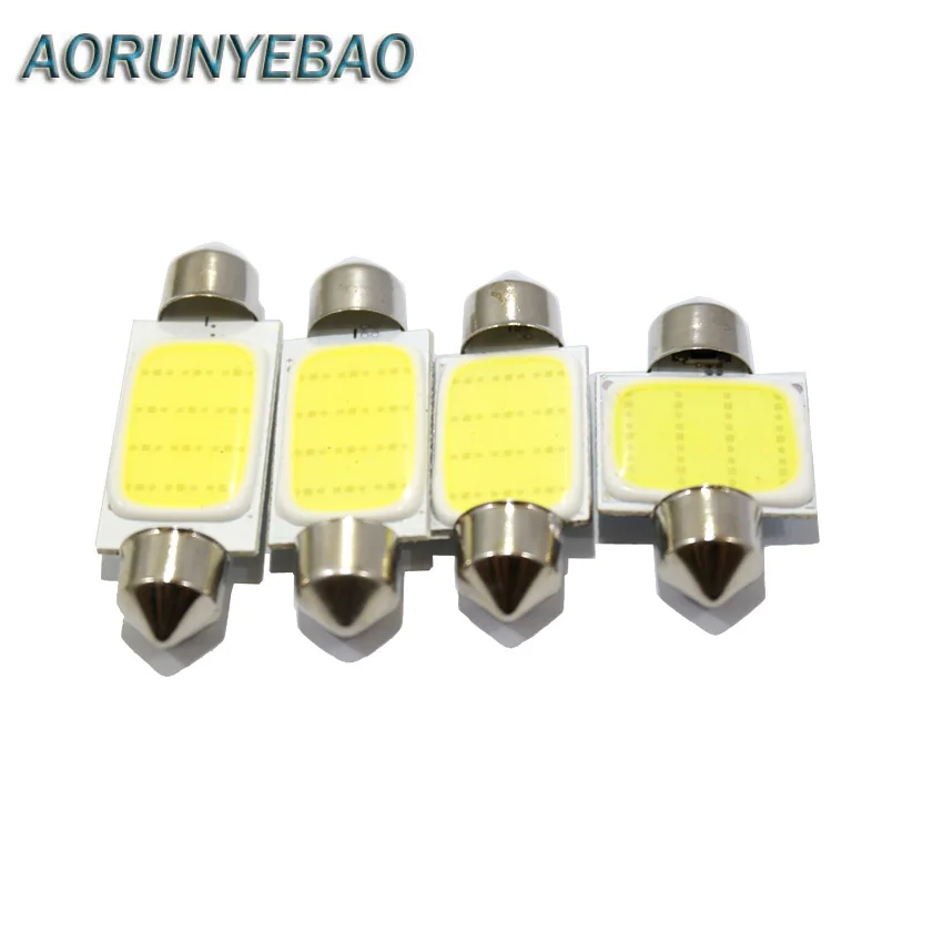 AORUNYEBAO 6X31 мм 36 мм 39 мм 41 мм 12 В C5W C10W Белый COB 12 чипов светодиодный фестон SMD авто интерьер светильник лампа для автомобиля