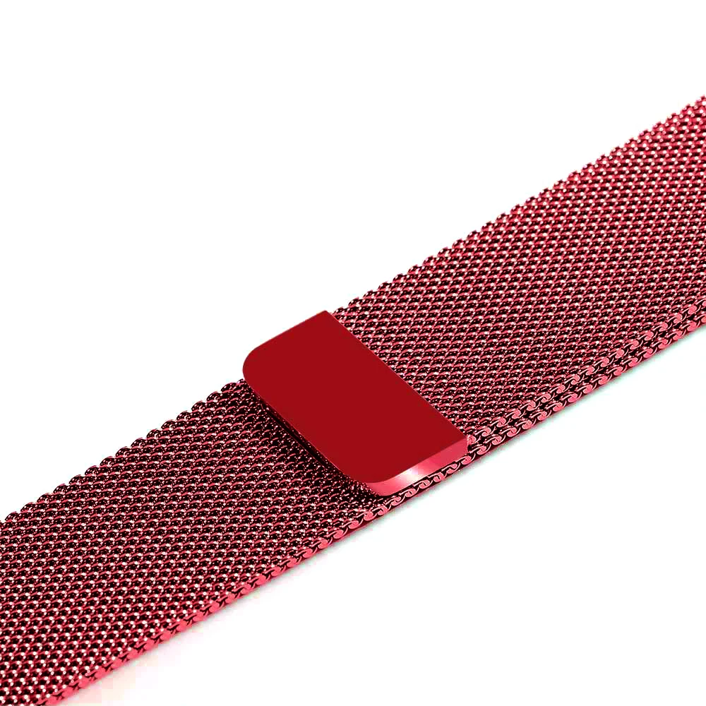 Red (Strap only) Yolovie Металлическая петля Starp для Apple Watch 5 4 Band 44 мм 40 мм, металлический защитный чехол для iWatch 3 2 1 42 мм 38 мм браслет наручный ремень - Цвет ремешка: Red (Strap only)