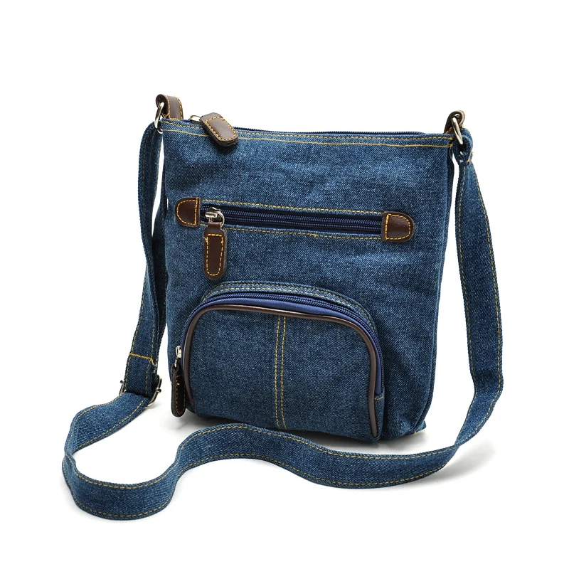 WHX джинсовая Сумки Для женщин сумка женская для Crossbody леди Обувь девочек кошелек