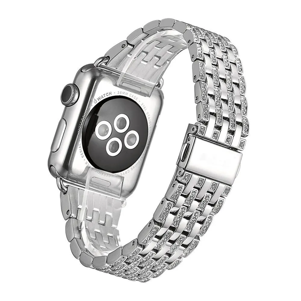 Ремешок для Apple Watch стразы из сплава с кристаллами и бриллиантами роскошный