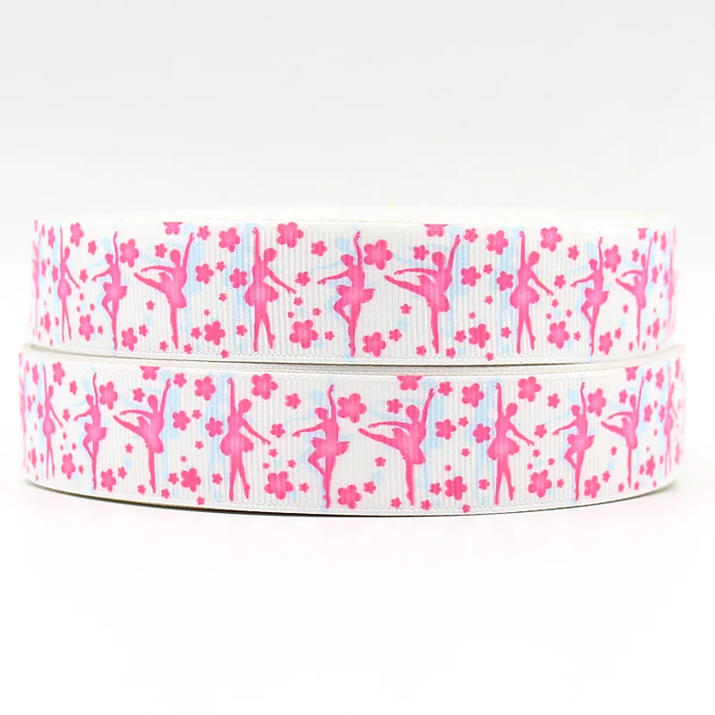 10 ярдов в партии 7/8 дюймов 22 мм балетная лента с принтом для волос Бесплатная