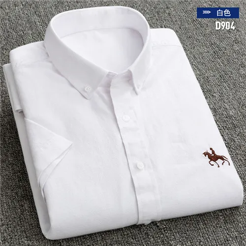 D904 DAVYDAISY Новая Летняя мужская рубашка из хлопка с коротким рукавом удобные повседневные модные рубашки из саржи Мужская брендовая одежда DS-260 - Цвет: D904