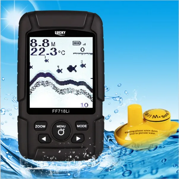 Глубже Эхолот Сонара Рыболокаторы Водонепроницаемый Беспроводной Fishfinder для