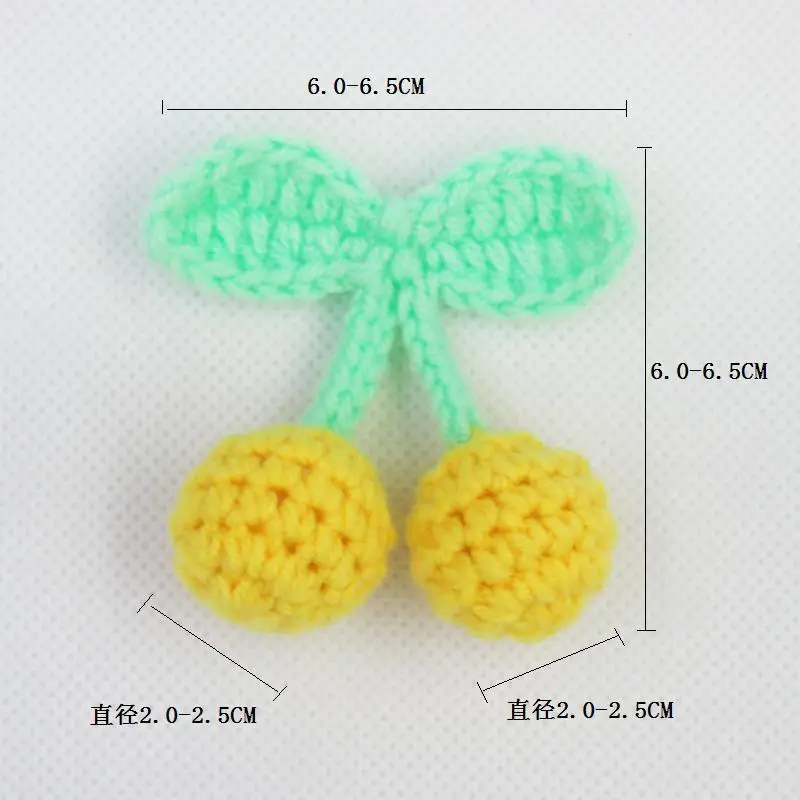 Wholesale(50 pieces/lots) Handmade DIY Knitting Craft Cotton Yarn Cherries Design for Clothing Sweater Decoration Accessories | Дом и сад