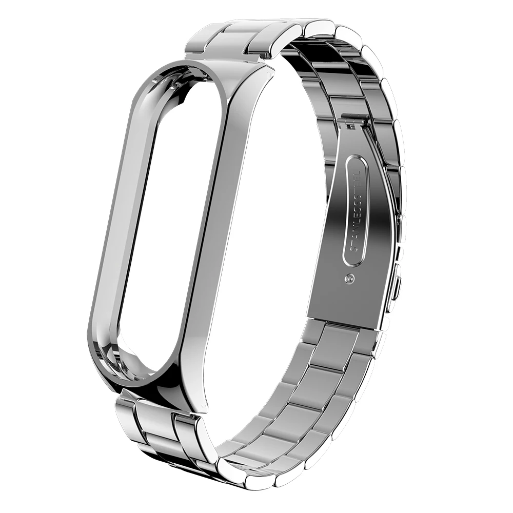 Nennbo, браслет на запястье, ремешок для Xiaomi Mi Band 3 MiBand 3, металлический браслет, ремешок на запястье из нержавеющей стали