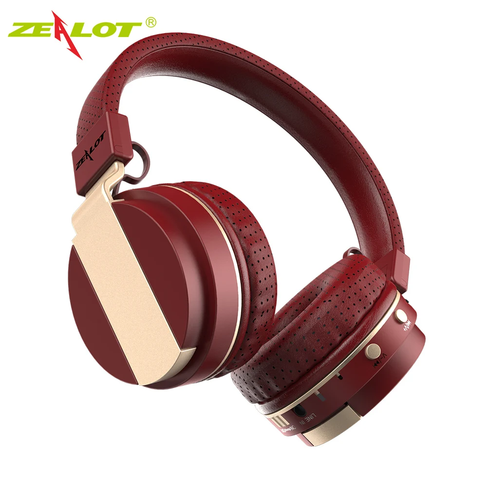 ZEALOT B17 Bluetooth наушники с шумоподавлением супер бас беспроводная стерео гарнитура с микрофоном наушники, fm-радио, TF слот для карты