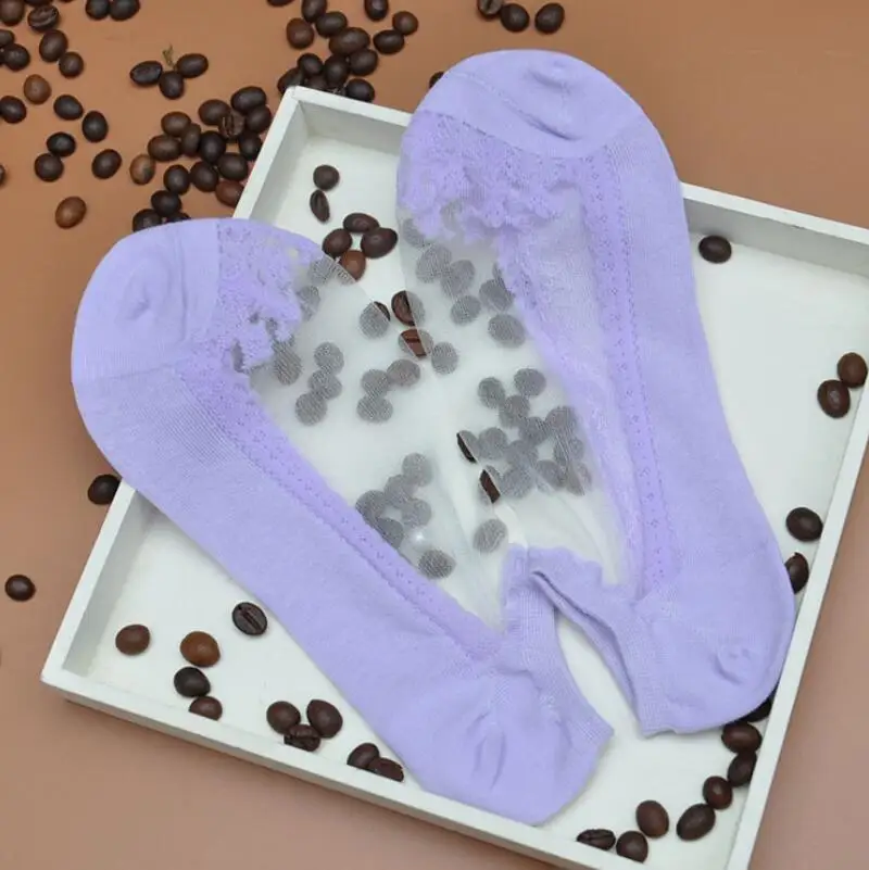 Новинка женские летние кружевные прозрачные носки до щиколотки анклет короткие