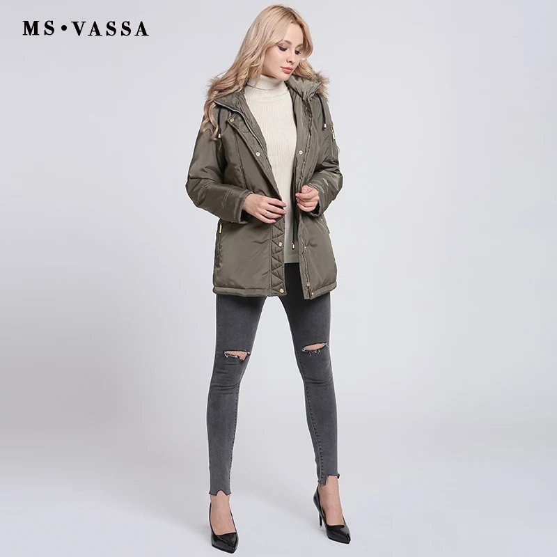 MS VASSA зимняя куртка для женщин Новинка 2018 года Осень пальто будущих мам съемный