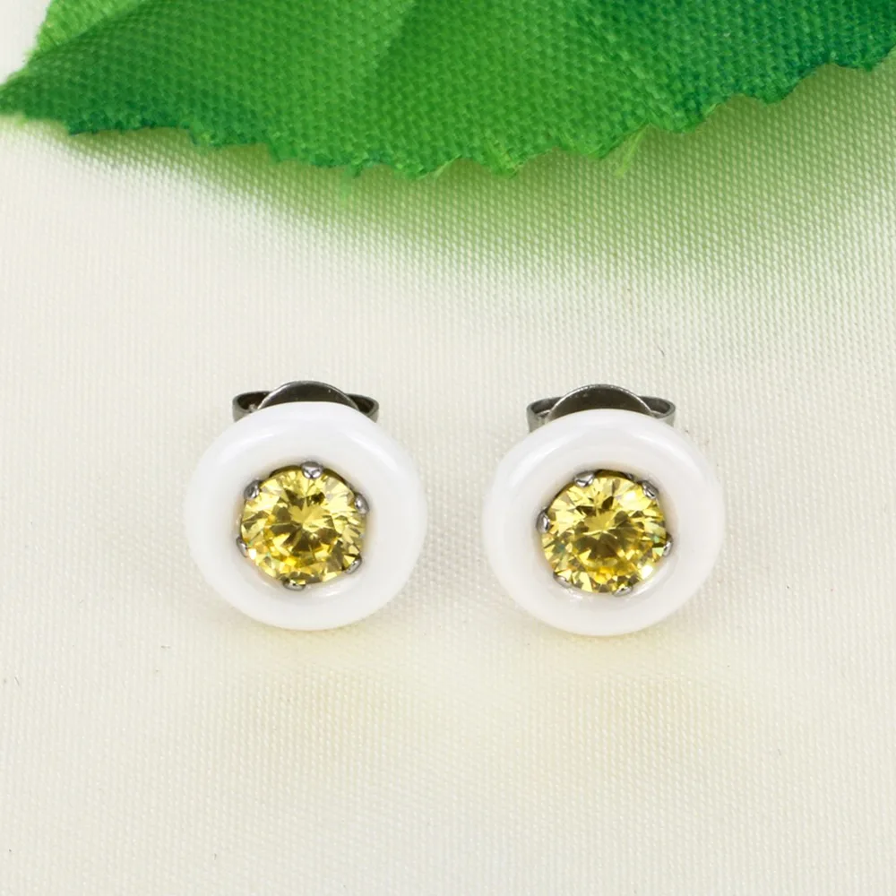 Комплект женских ювелирных изделий из керамических колец и серег|jewelry sets for