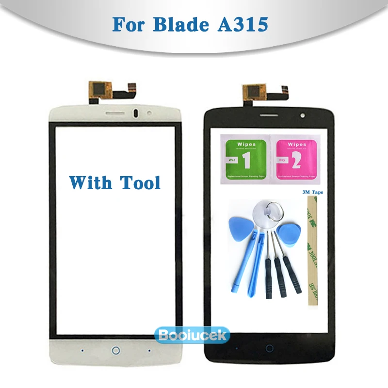 Replacement High Quality 5.0&quot For ZTE Blade A315 Touch Screen Digitizer Sensor Outer Glass Lens Panel Black White | Мобильные