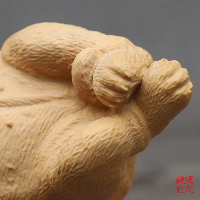 Прямая продажа новинка украшения для щенков ручная резьба по тополя дереву