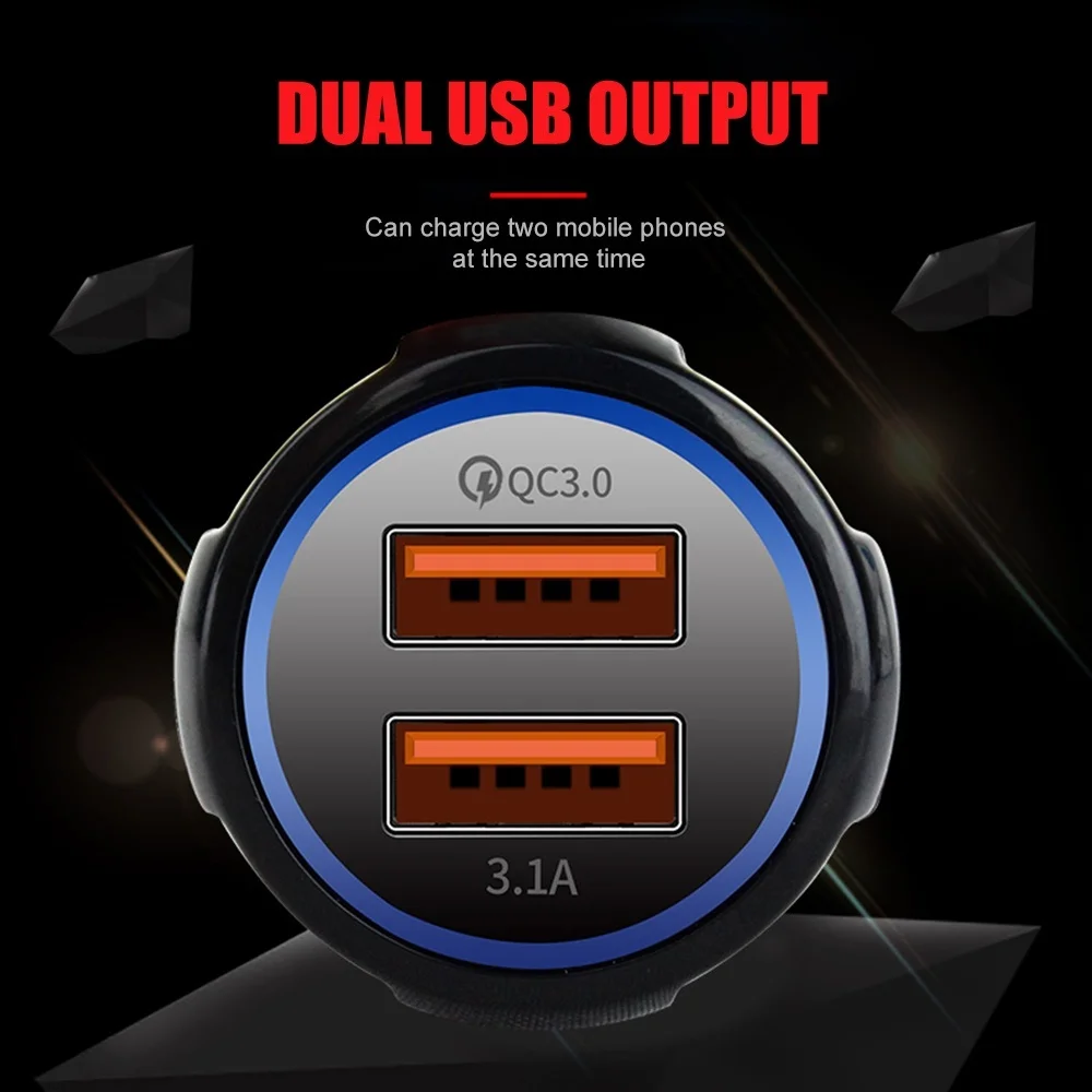 Автомобильное зарядное устройство Quick Charge 3 0 портативное 5 в 1 А быстрая зарядка GPS