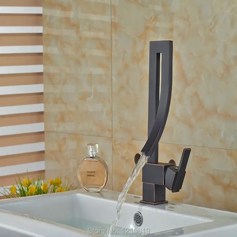 Новый креативный кран для раковины в ванной комнате с одной ручкой бронзовый