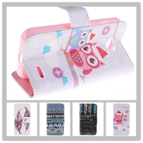 Высокое Качество Флип Кожаный Чехол Для LG L70 С 2 Отделения Кредитных Карт Бумажник