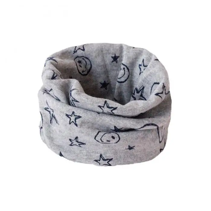 Hot Selling Children Warm Cotton Scarf Shawl Winter Cartoon Print Pattern Comfortable Scarf-B5