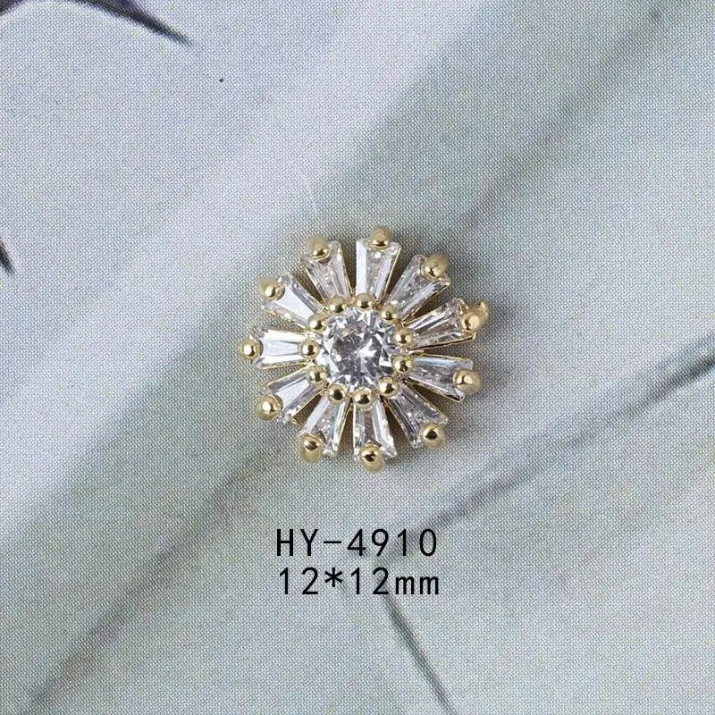 4910 20 шт./упак. класса люкс с подвесками из сплава циркония, 3D нейл-арта украшения Золотой Классический Ювелирные изделия из кристаллов Маникюр Аксессуары для телефонов - Цвет: 4910
