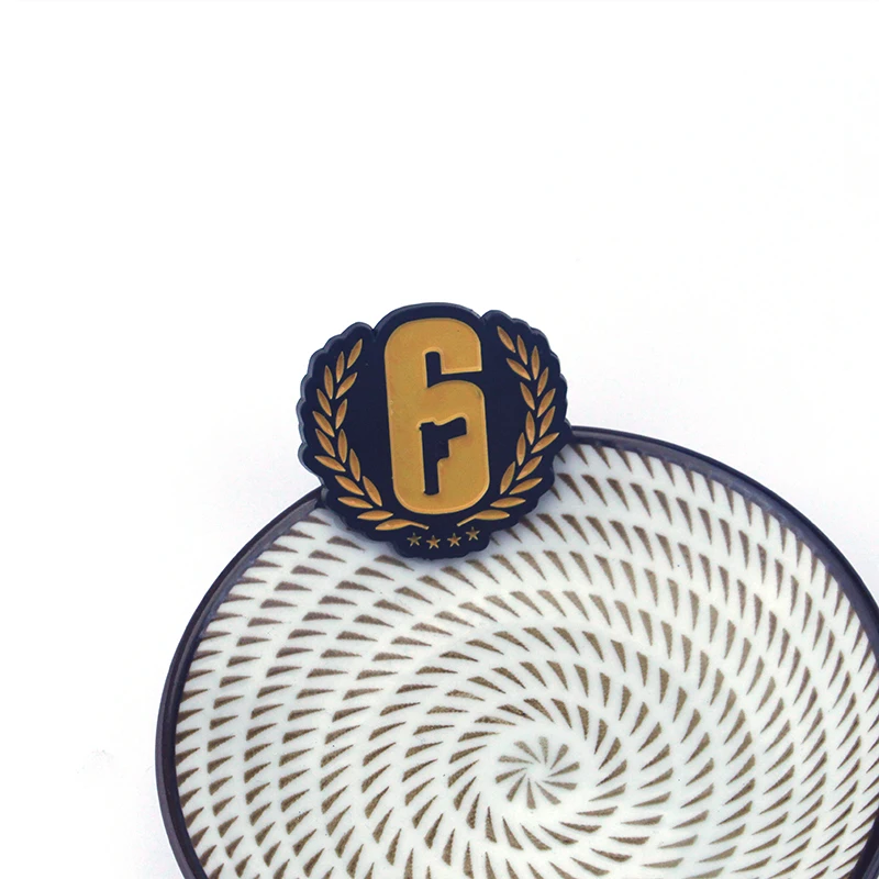 Black Rainbow Six Siege FPS Enamel Pins Gothic Punk Brooches Pin Fashion Cosplay Badges Jewelry Lapel Pins for Women Men