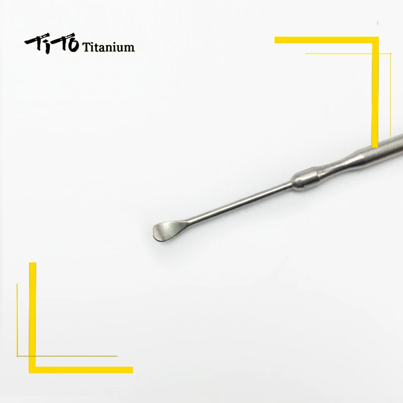 TiTo титановые двойные инструменты для чистки ушей титановая выкапывающая ложка для удаления ушной серы тонкая полировка. никогда не ржавеет без коррозии 120 мм