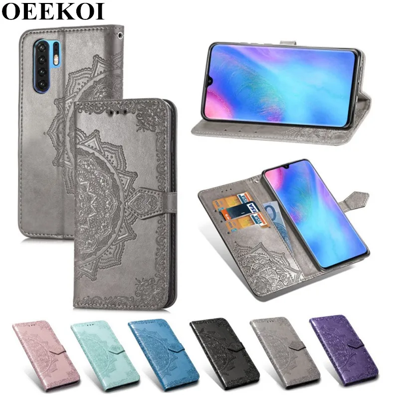 OEEKOL цветок дурмана откидная крышка кожаный чехол для huawei P30 Pro/Y6 Pro 2019/Y7 2019/Y9 2018/Enjoy 9