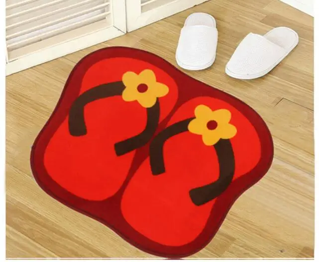 1PC New Flip Flop Floor Mats Bedroom Carpet Door Ground Bath Household Rug Living Room Home Textile Blanket LY 002 | Дом и сад