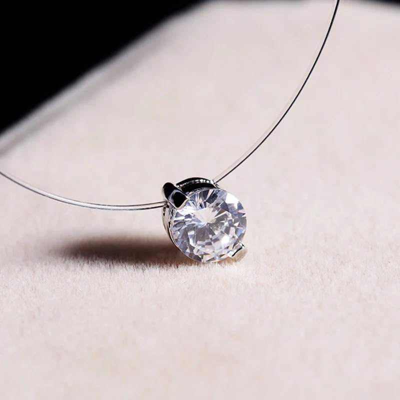 LNRRABC ожерелье чокер цепочка с подвеской кристаллами простая леска женская модная