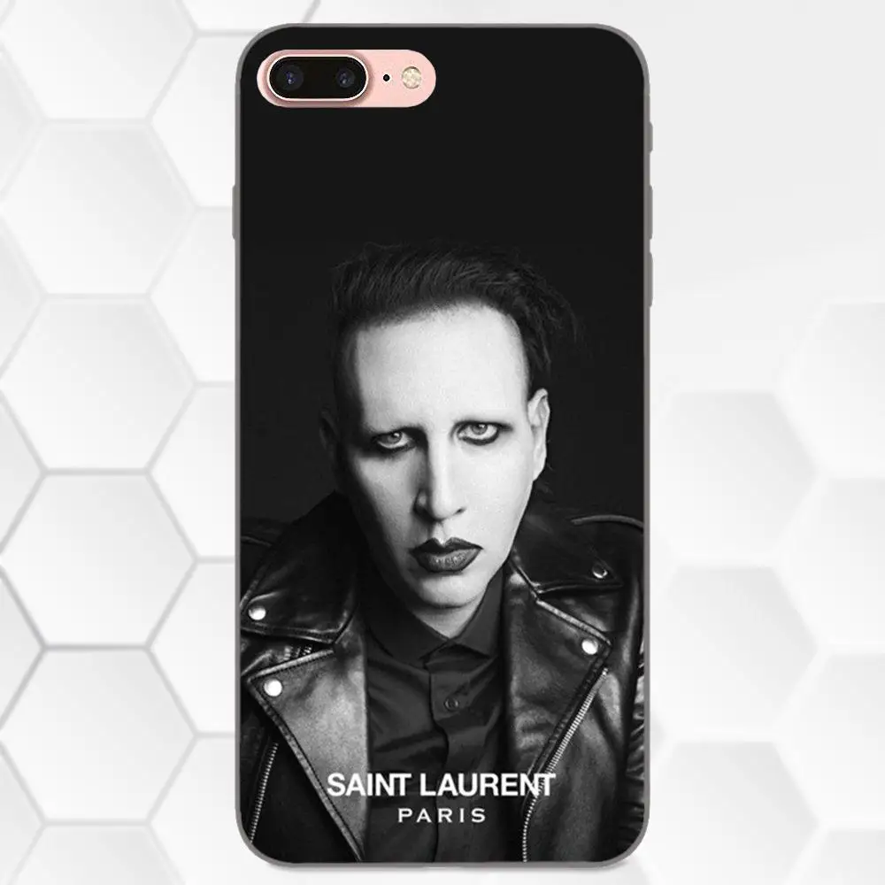 Marilyn Manson Brian Warner Soft Art Online Cover Case For Apple iPhone 4 4S 5 5S SE 6 6S 7 8 Plus X XS Max XR | Мобильные телефоны