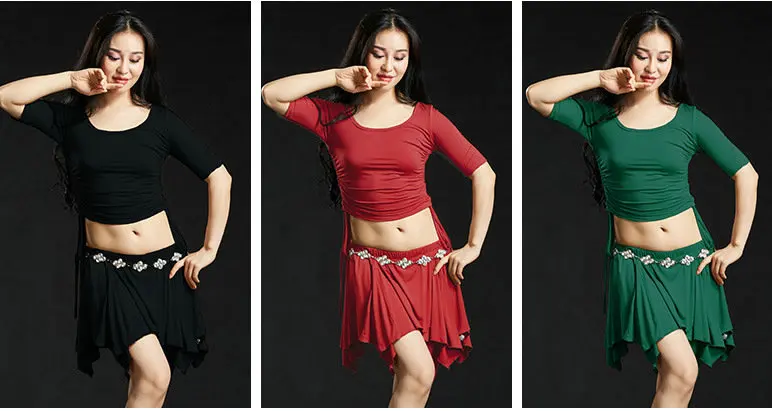 Женский модальный костюм для танца живота костюмы восточных танцев верхняя юбка