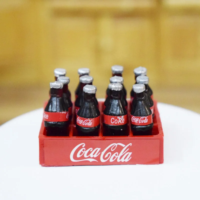 1 Dozen 12pcs Mini Coke Drinks 1/12 Dollhouse Miniature Food Doll Bottle Set Play Kitchen Accessories|bottle boat|bottle distributorbottle sprayer |