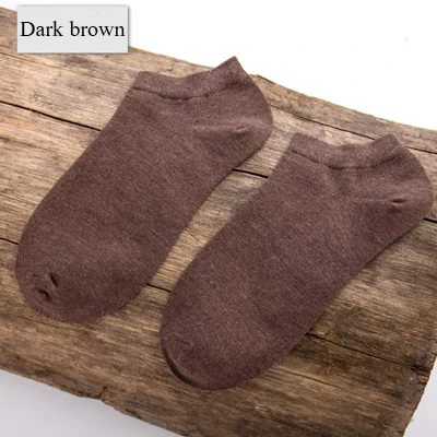 5 pairs Dark brown MWZHH новые летние дезодорирующие мужские носки из бамбукового волокна тонкие 10 цветов Harajuku высококачественные мужские носки для спорта на открытом воздухе Size39-43 - Цвет: 5 pairs Dark brown