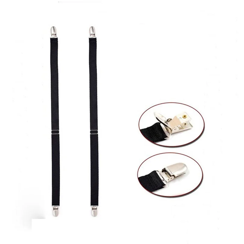 Эластичные подвязки для носков мужчин регулируемые ремни рубашек чулок черные