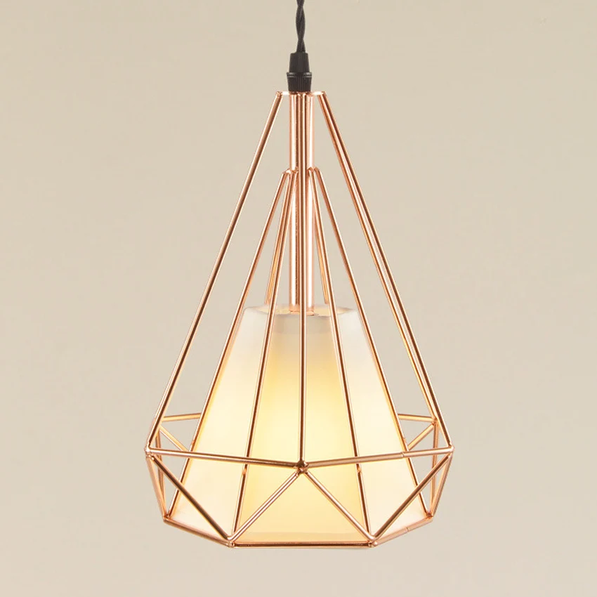 Современные подвесные светильники с покрытием из розового золота для столовой