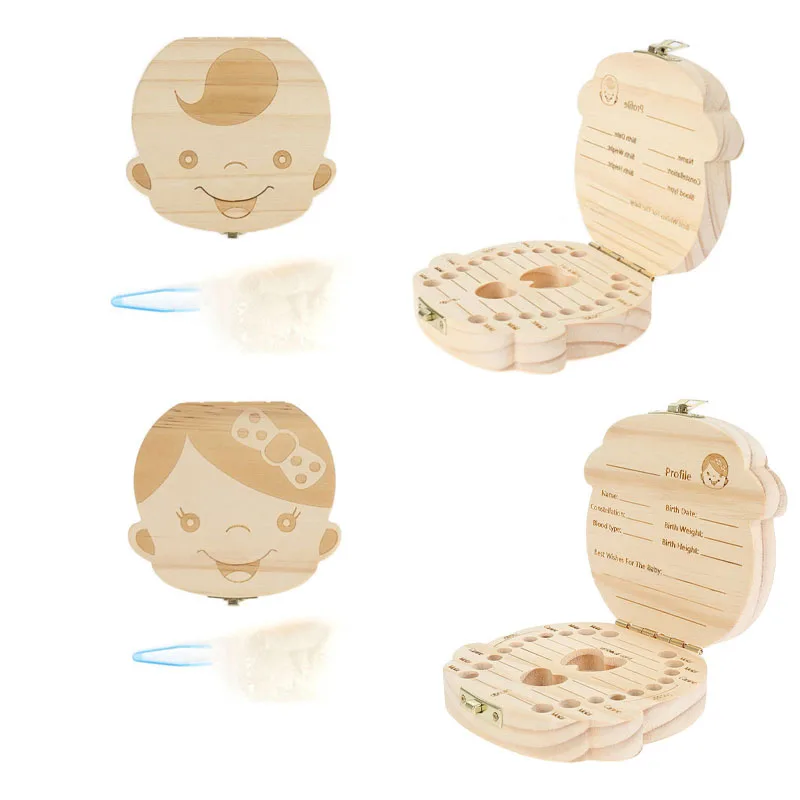 Быстро раскупаемый 1 шт. дерево зуб Коробка органайзер для молочных зубов Lanugo