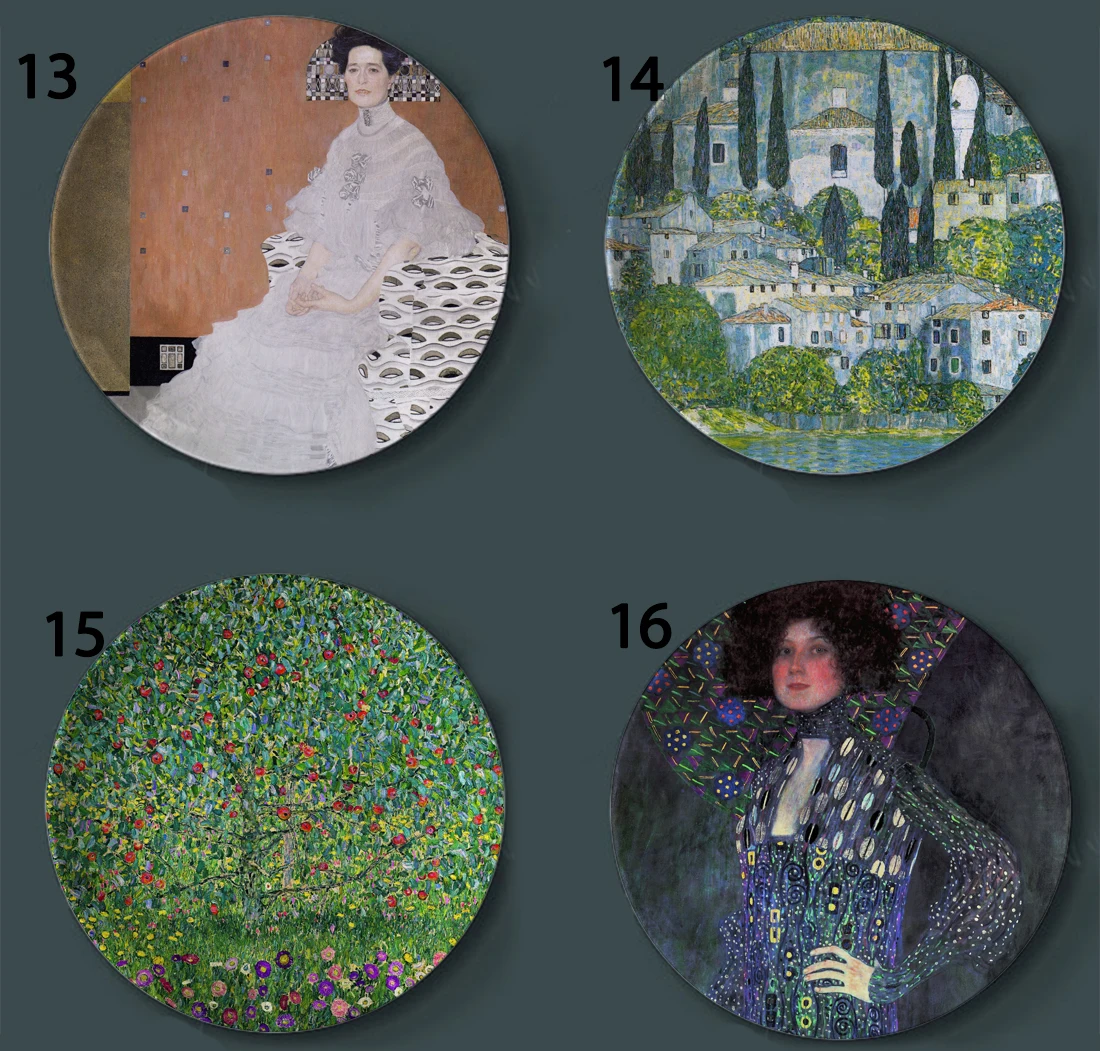 Классические декоративные тарелки Klimt Rubens Керамические домашние художественные
