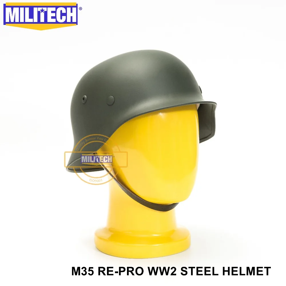 MILITECH Армейский зеленый WW2 Пособия по немецкому языку M35 Сталь шлем Второй мировой