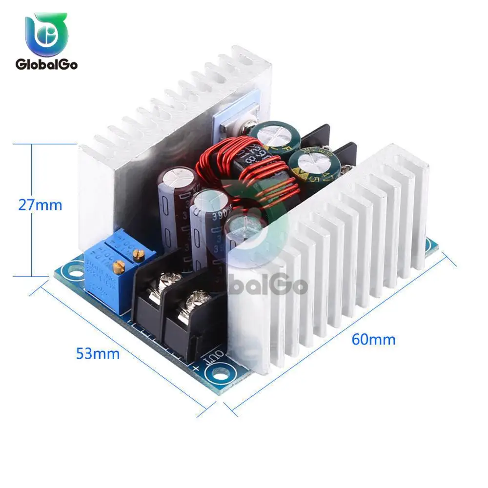 DC Мощность понижающий преобразователь модуль 300 W 20A 9A 6 V 40 до 1 2 36 постоянный ток