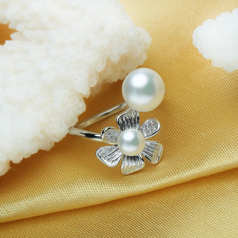 FENASY панк Богемия 2018 новое кольцо с двумя жемчужинами Трендовое натуральное