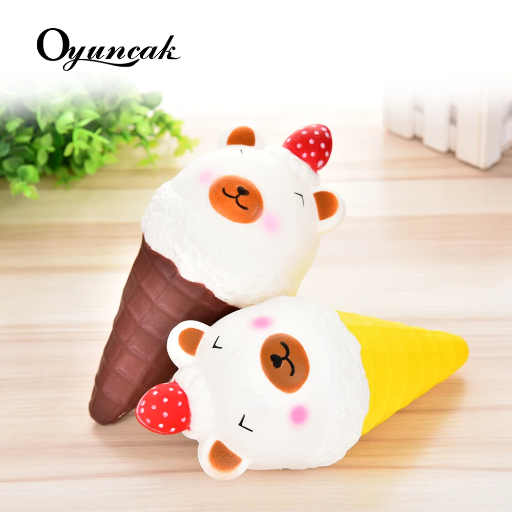 Oyuncak сжимаемые приколы розыгрышки мягкий клубничный Медведь Мороженое снятие
